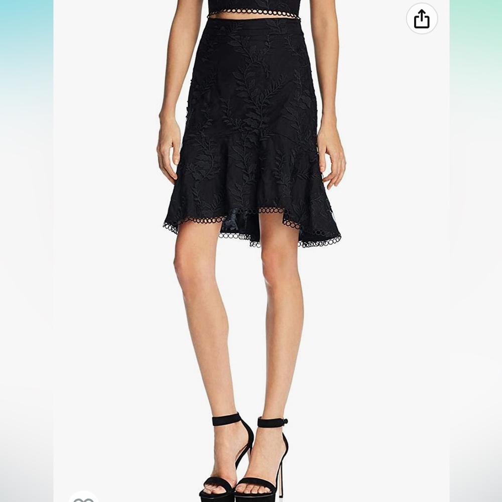 Lucy Paris Embroidered High/Low Skirt Sz XS